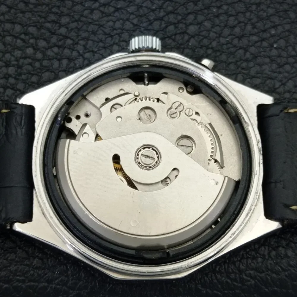 Vintage 1975 Ricoh Automatic Mens Silver Watch W/daydate & Gold accents